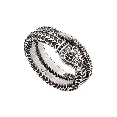 gucci interlocking g motif ring|Gucci garden snake ring.